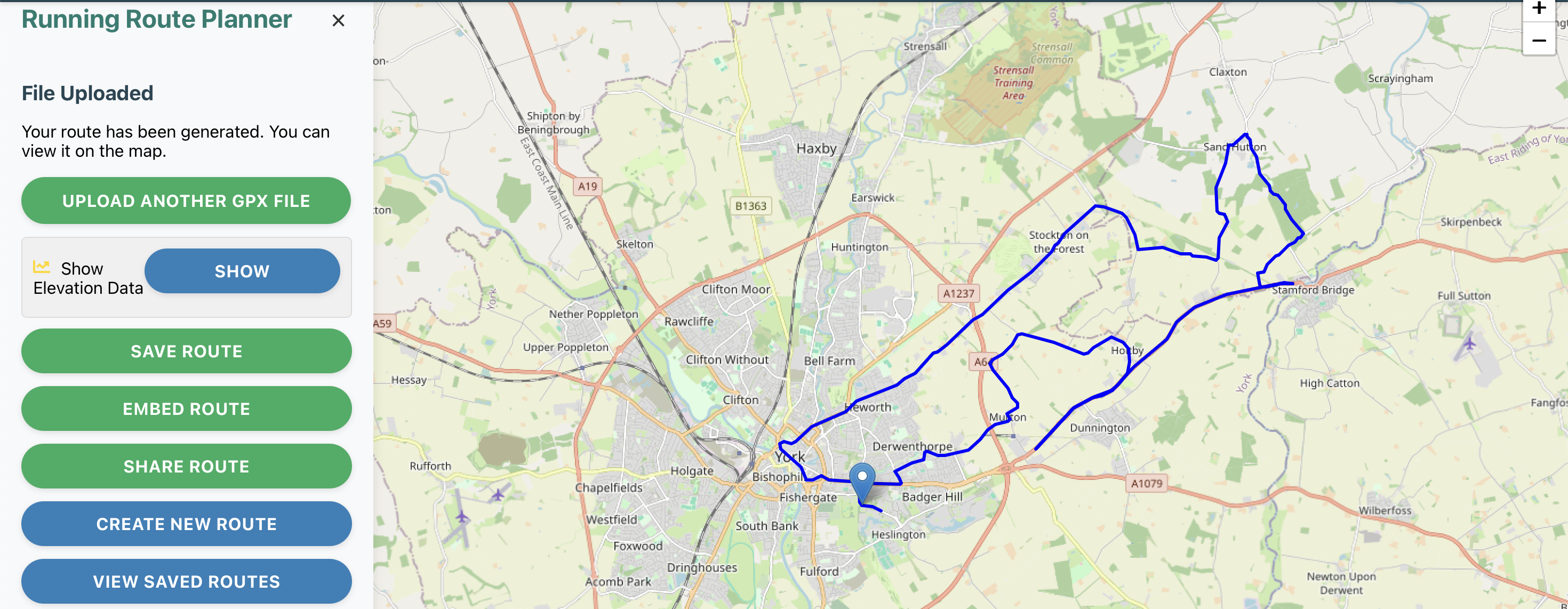 Running Route Planner